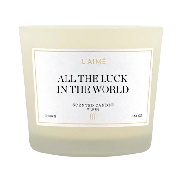 all the luck in the world, geurkaars 350 gram creme