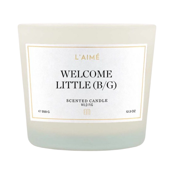 Welcome little boy/ girl 350 gram geurkaars white