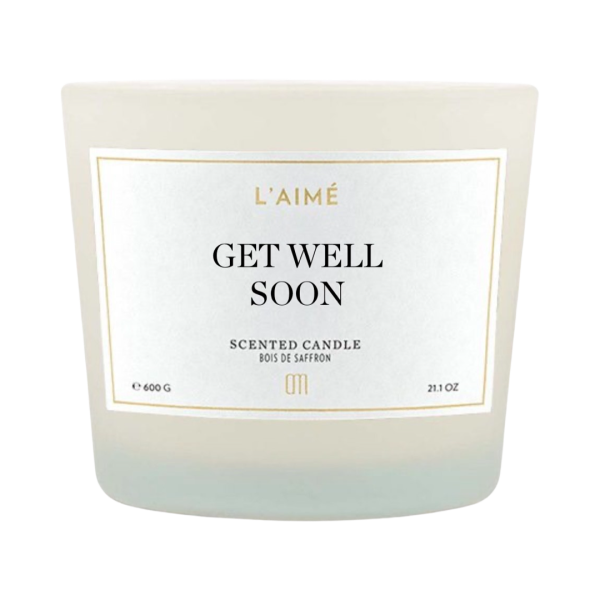 Get well soon geurkaars 600 gram white