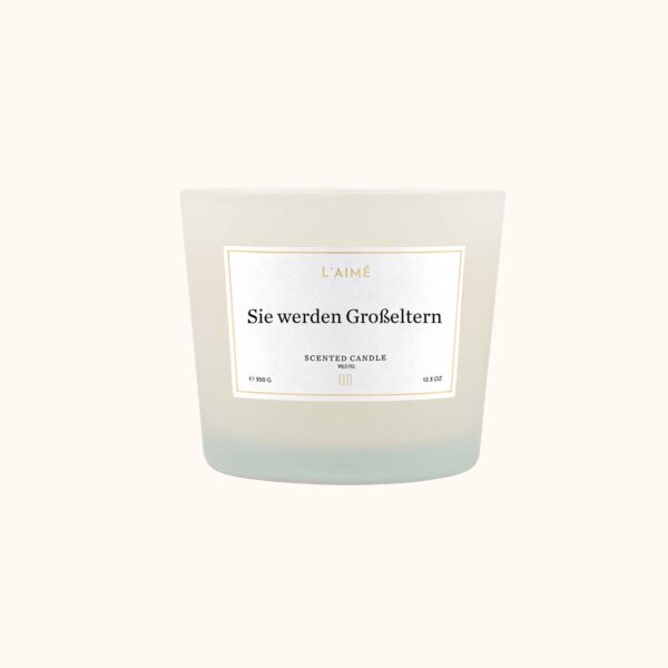 Laimecandles Duftkerze Geburt Großeltern