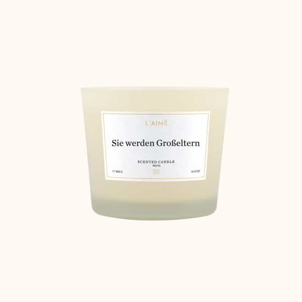 Laimecandles Duftkerze Geburt Großeltern