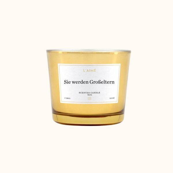 Laimecandles Duftkerze Geburt Großeltern