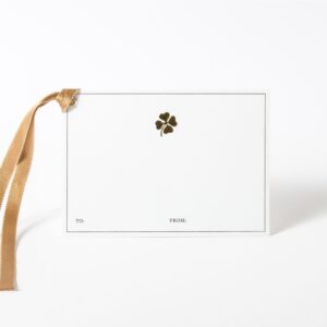 Four-Leaf Clover Wishing Card with Ribbon - 300x300